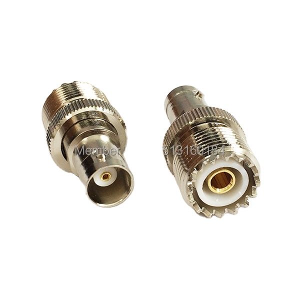 1 pc UHF femelle Jack à BNC femelle Jack RF coaxial adaptateur convertisseur droit nickelé