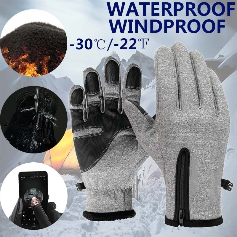 Winter Thermische Warme Handschoenen Fietsen Fiets Ski Outdoor Camping Wandelen Motorhandschoenen Sport Volledige Vinger Touch Screen