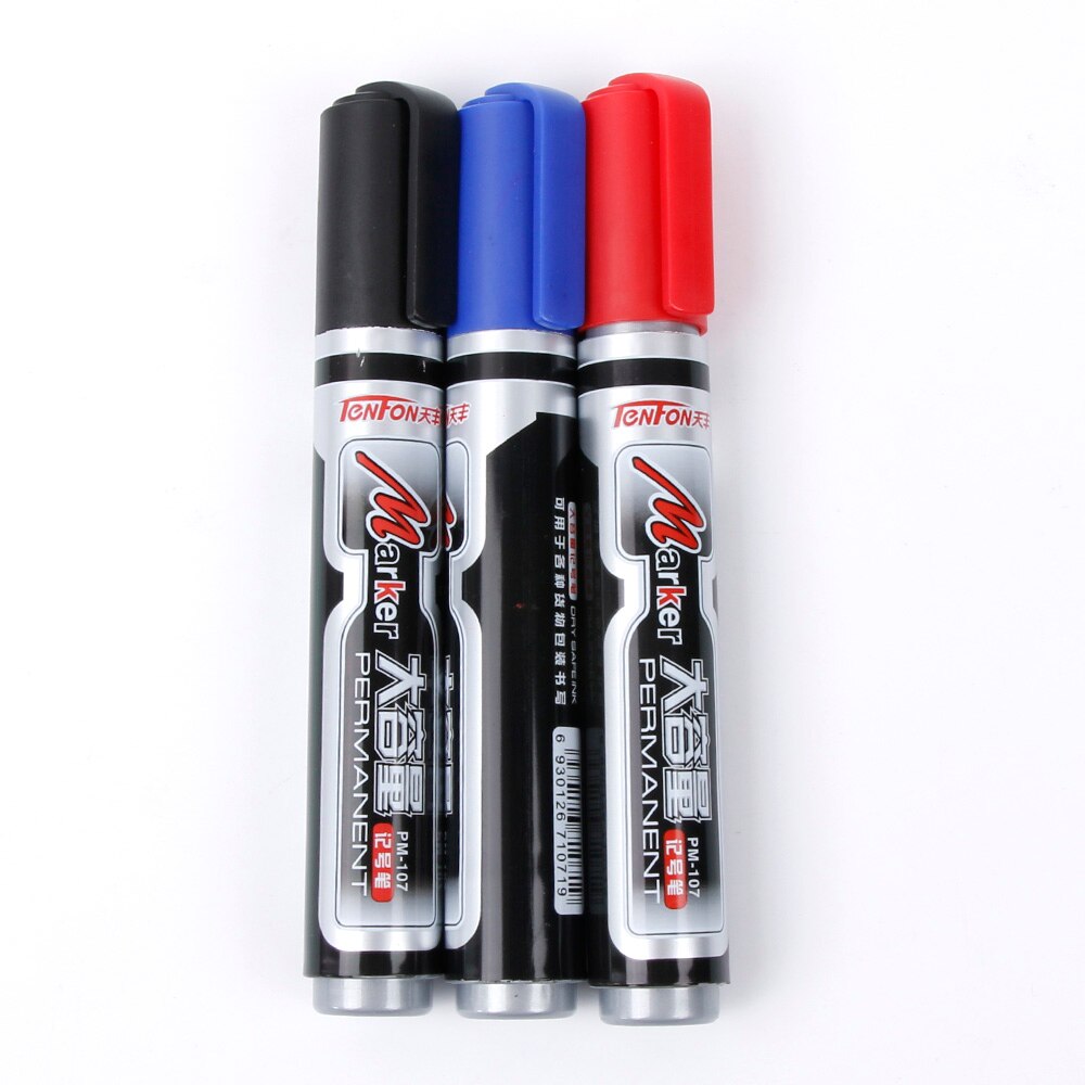 1 pc Large Black Red Blue Plastic Oily Waterproof Permanent Marker Pen Office School Supplies DIY drawing Marker pen