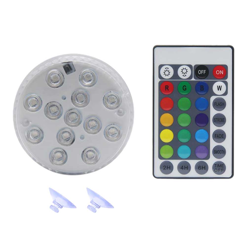 Led Zwembad Licht Aquarium Kleur Veranderende Fontein IP66 Waterdichte Afstandsbediening Led Licht: IR28 7CM