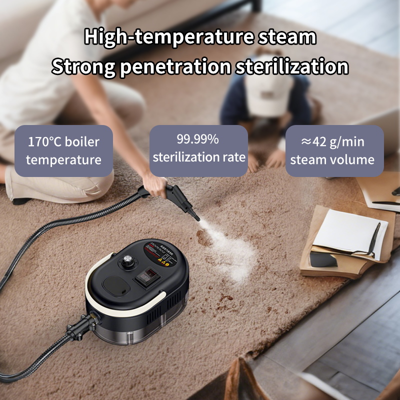 Limpiador a vapor de mano, máquina de limpieza a vapor de alta presión para máquina, capó de cocina, aire acondicionado, limpiador a vapor para coche