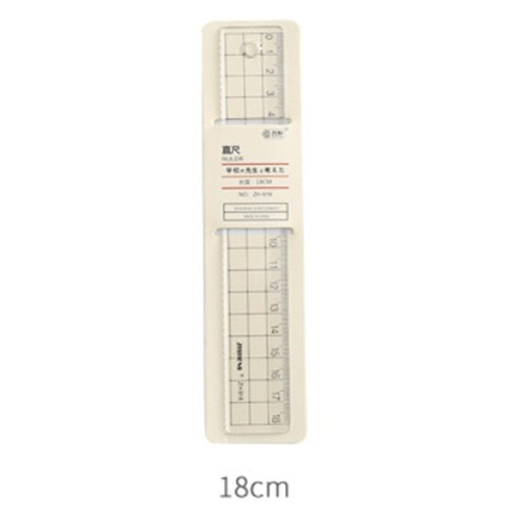 1pcs Simple Style 15cm 18cm 20cm Transparent Simple ruler square ruler cute stationery drawing supplies Office School Supplies: 20cm