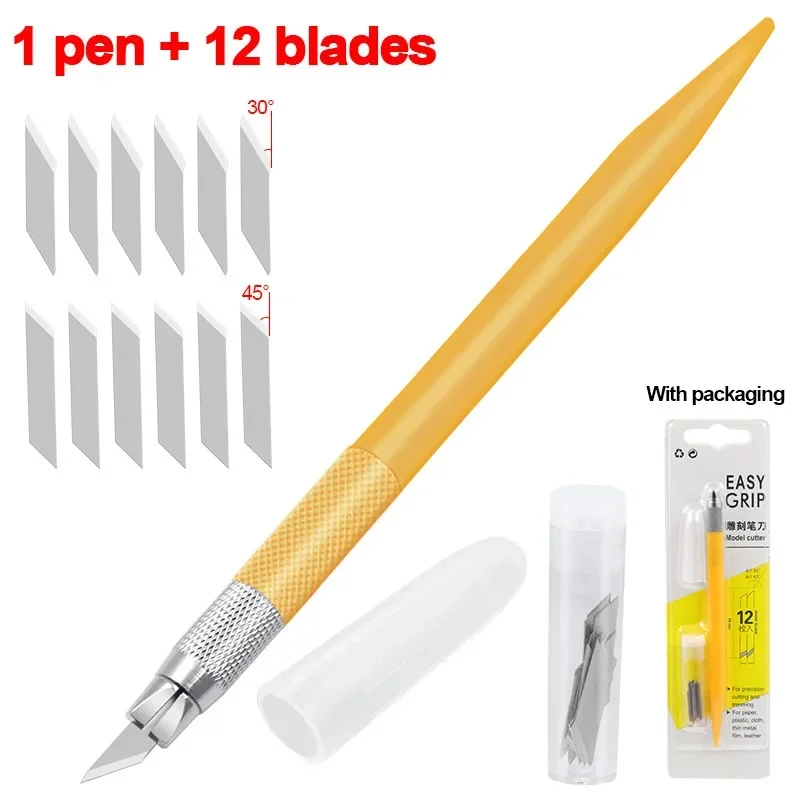 Craft Cutting Tools with Triangle Ruler 360 Degree Rotating Blade Scrapbooking Cutting Tool Art Utility Knife Pen Paper Cutter: Clear