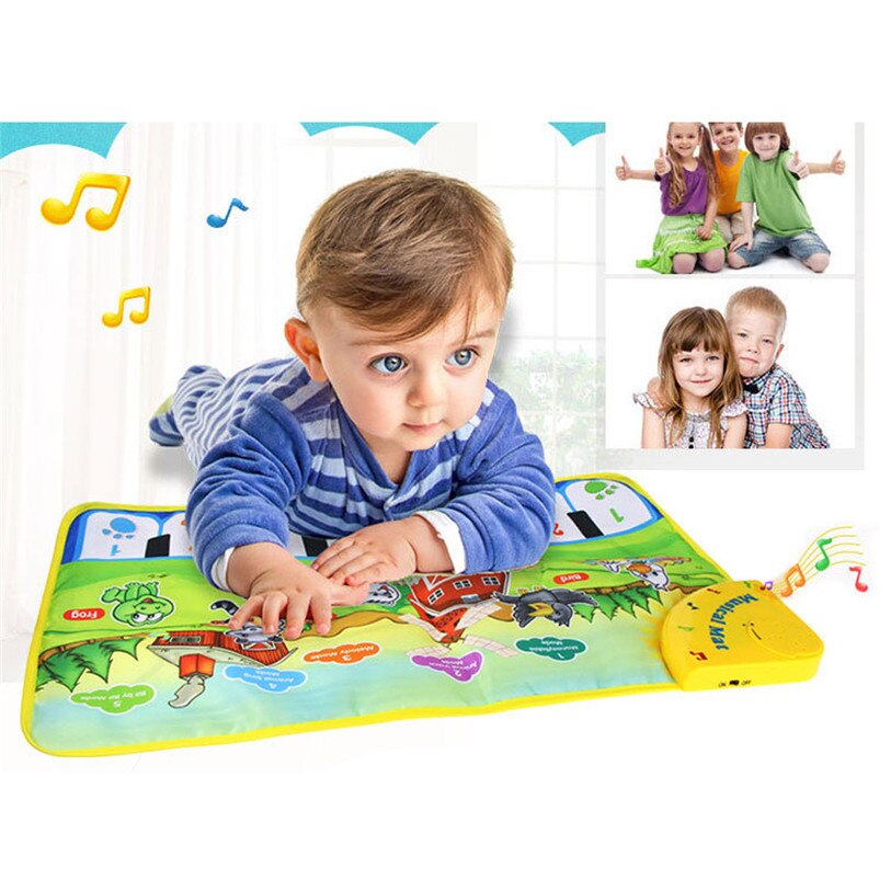 Jeu de musique pour enfants, tapis de Piano, Type tactile, électronique multifonction, jeu pour bébé rampant, sons d'animaux, meilleurs jouets pour enfants, nouveauté