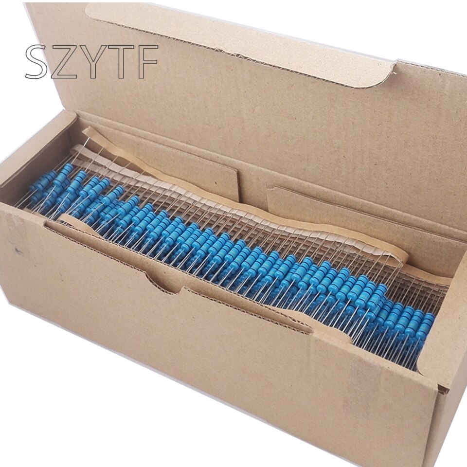 2W metal film resistor package accuracy 1% component package 2W full series resistance value commonly used 127kinds*5=635pcs