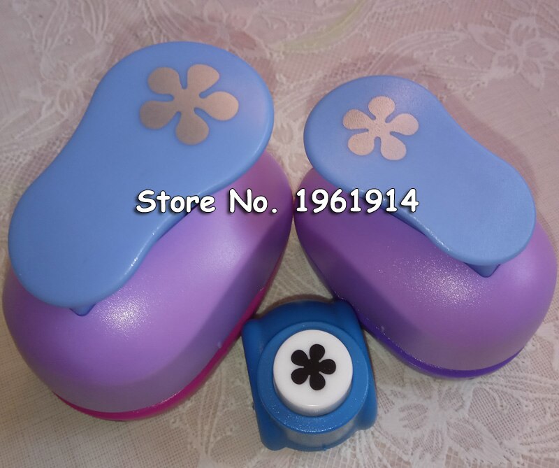 3PCS Flower Petal Shaped craft punch set School Scrapbook DIY Paper Cutter EVA foam Flowers Hole Punches