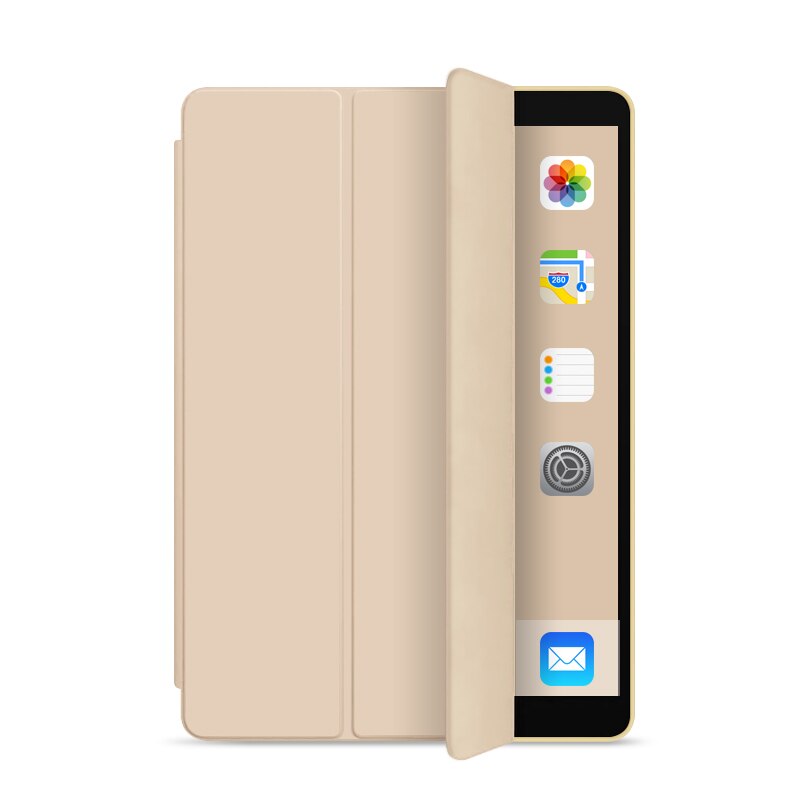 Case for iPad Air 3 10.5 Funda Slim Folding Stand Magnetic Auto Wake Sleep Silicone TPU Soft Smart Cover for iPad Air Case: Gold