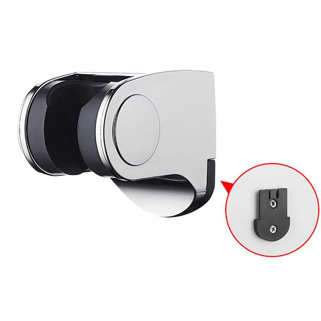 Wall Mounted Hand Shower Bracket Adjustable Shower Head Handset Holder Chrome Bathroom Wall Mount Adjustable Bracket L1014: Default Title
