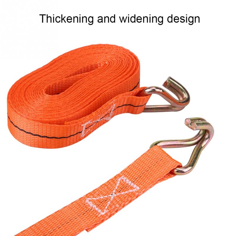 5m/16ft surrningsremmar kraftigt 1 ton för lastbilssläp nödspänningsbälten höghållfast polyester orange