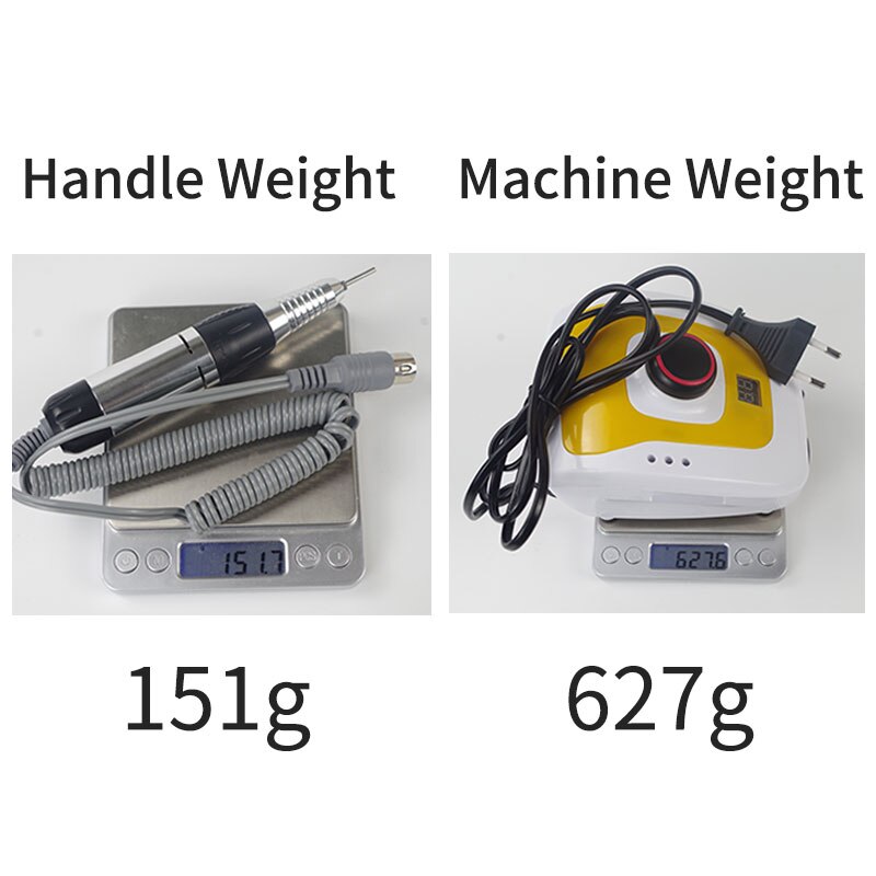 35000RPM Electric Nail File Set with 6 Drinding Bits 35W Nail Drill Set of Cutter for Pedicure Manicure Nail Milling Machine Set