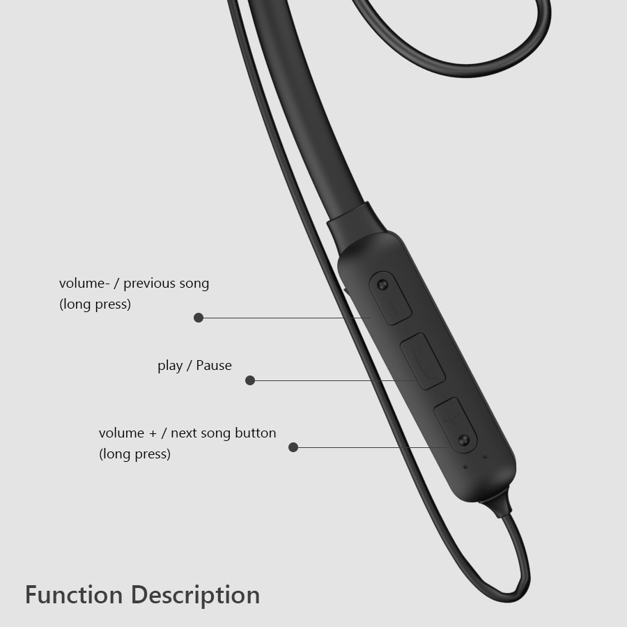CBAOOO DT05 V5.0 Wireless Bluetooth Earphone 8D Stereo Headset Neckband Sport Earbuds Bass Headphones With Mic For All Phone