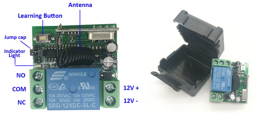 433 MHz Wireless Remote Control for Door Access Control System