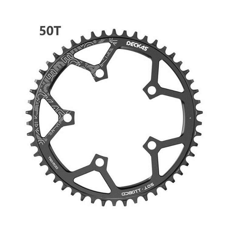 DECKAS 110BCD 5 Bolt Road Bike Narrow Wide Tooth Chainring 52T- 36T Bicycle Chainwheel forShimano forSRAM Crank Bicycle Parts: Blue