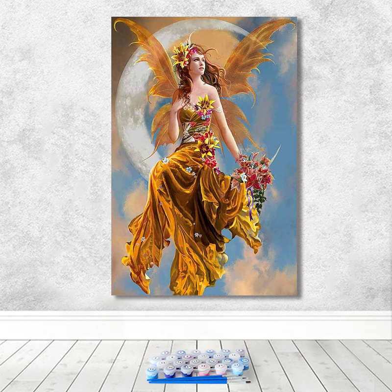 painting by numbers art paint by number Fantasy beautiful wisdom moon goddess home corridor decorative painting