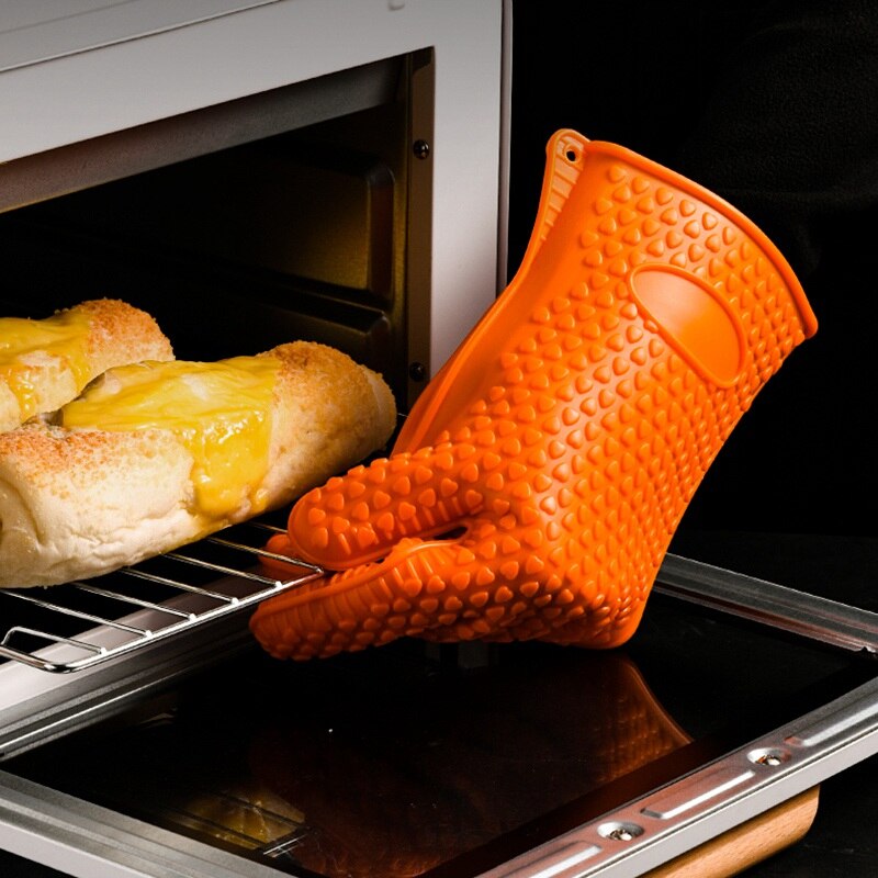 Siliconen Ovenwanten Anti-Slip Oven Handschoenen Dikker Ovenwanten Bbq Handschoenen Warmte Isolatie Koken Mitten Afwassen Handschoenen