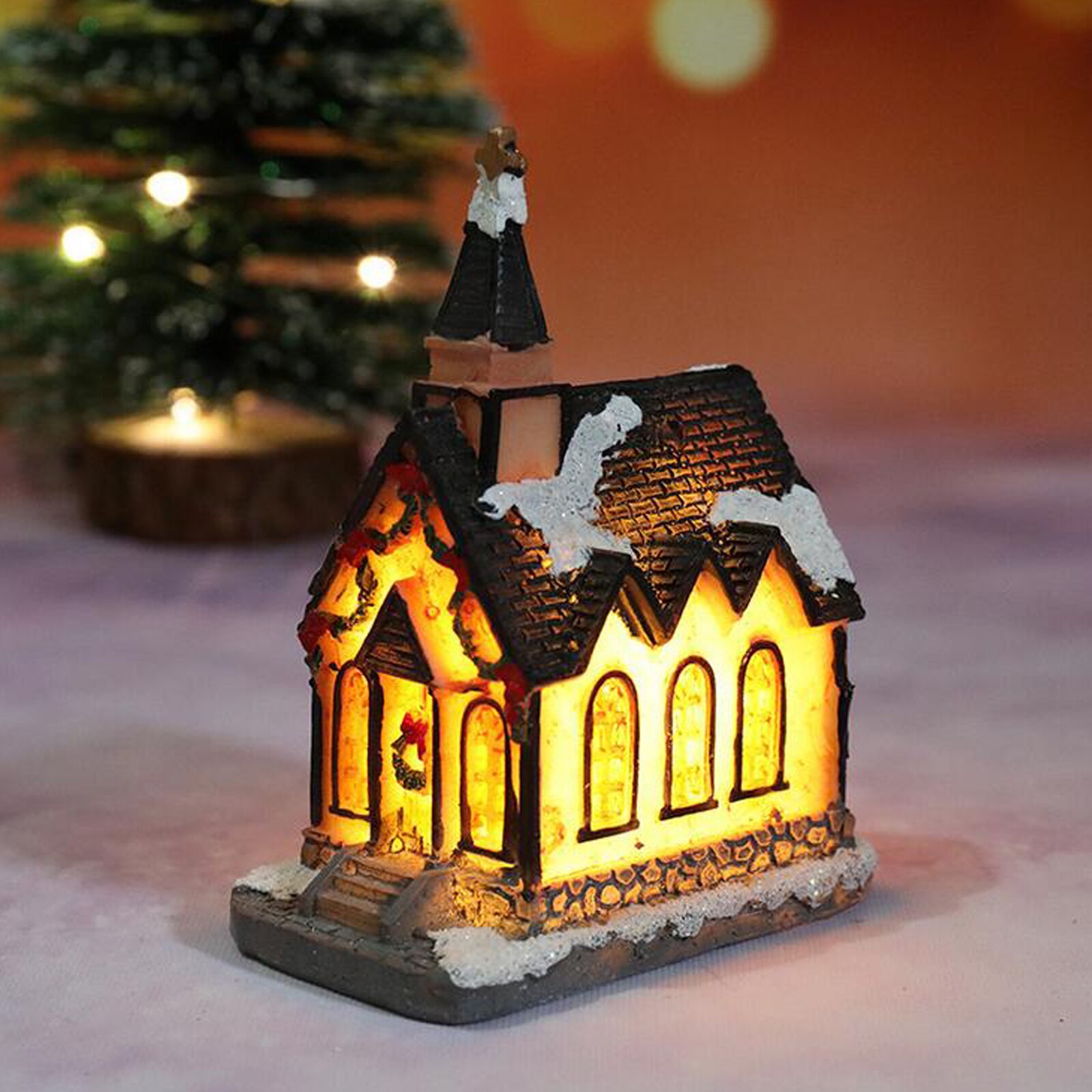 Light Up Kerst Miniatuur Ornamenten Fee Tuin Mooie Miniatuur