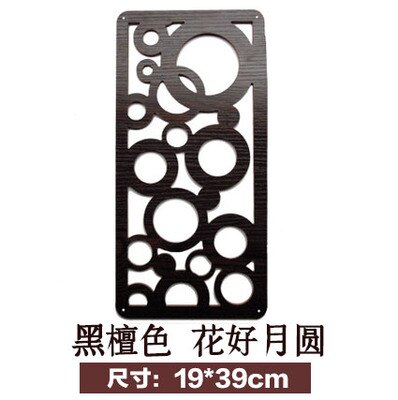 Chinese solid wood screen folding decoration partition hollowed hanging screen screen partition 19X39cm: 15