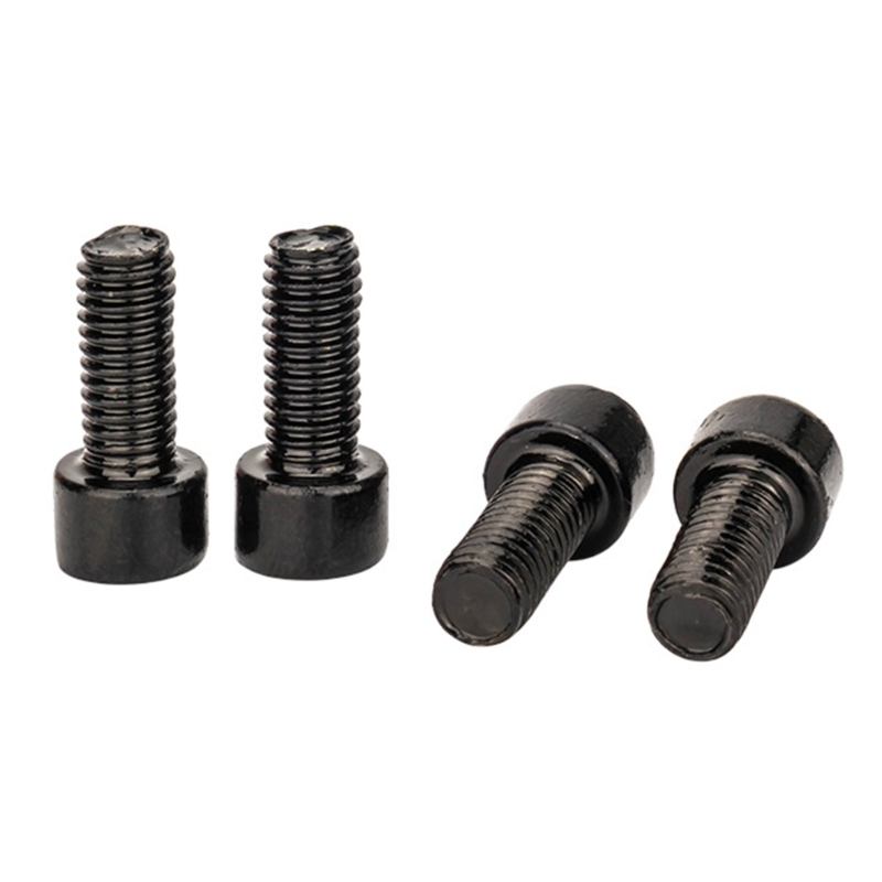 4x Pyörän Juomapullotelineen Ruuvit 5x12mm Ruostumaton Teräs Maastopyörään: Musta
