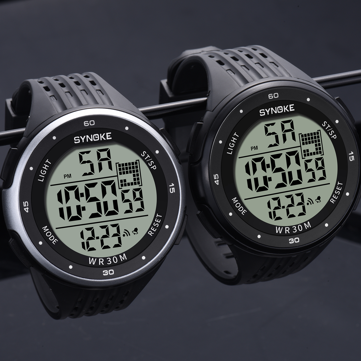 Synoke Mannen Digitale Horloge Led 3M Waterdichte Mannelijke Horloges Chronograaf Kalender Alarm Sport Horloges Relogio Masculino
