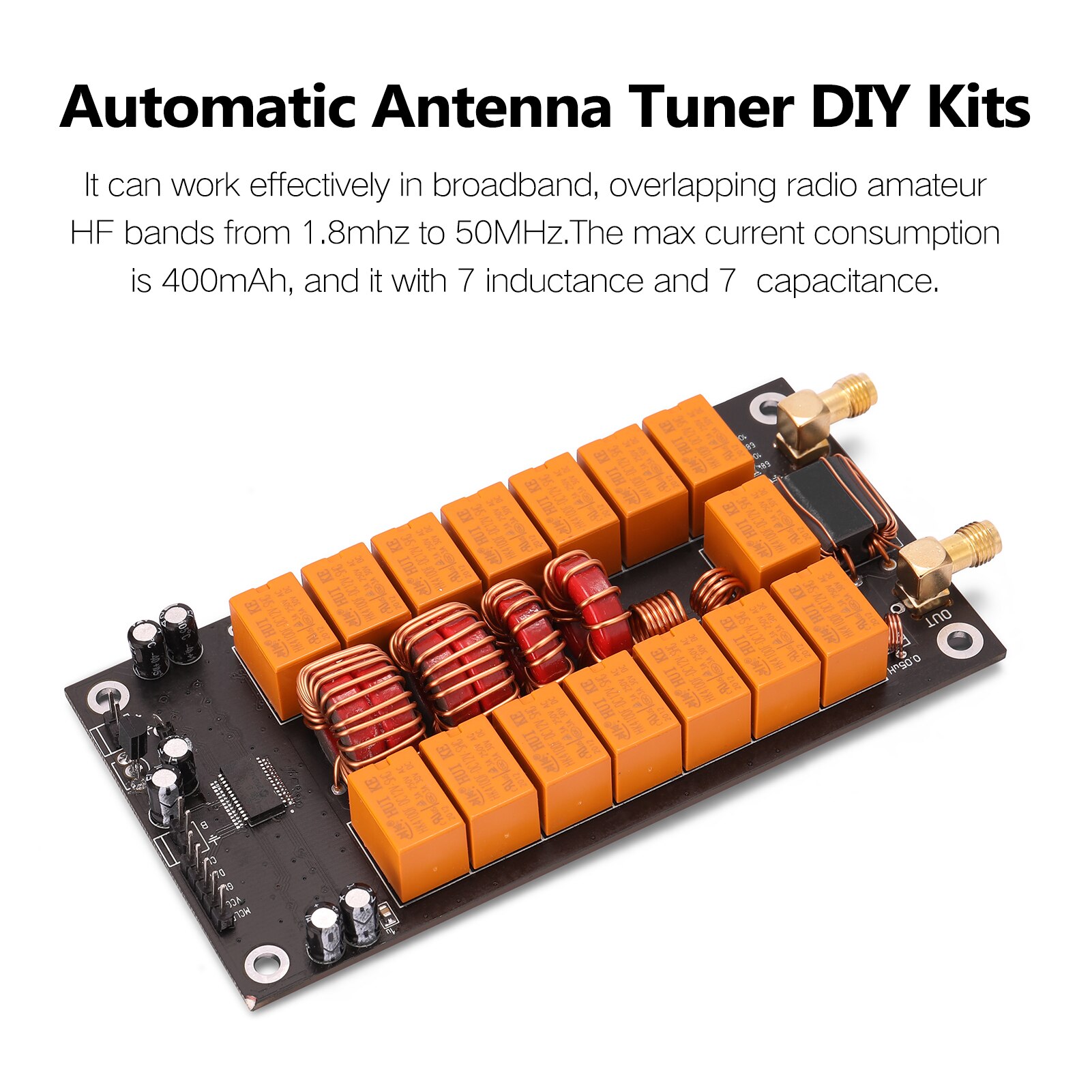 ATU-100 Diy Kits 1.8-50Mhz Automatische Antenne Tuner + Oled Firmware Geprogrammeerd Versterker Receiver Accessoire