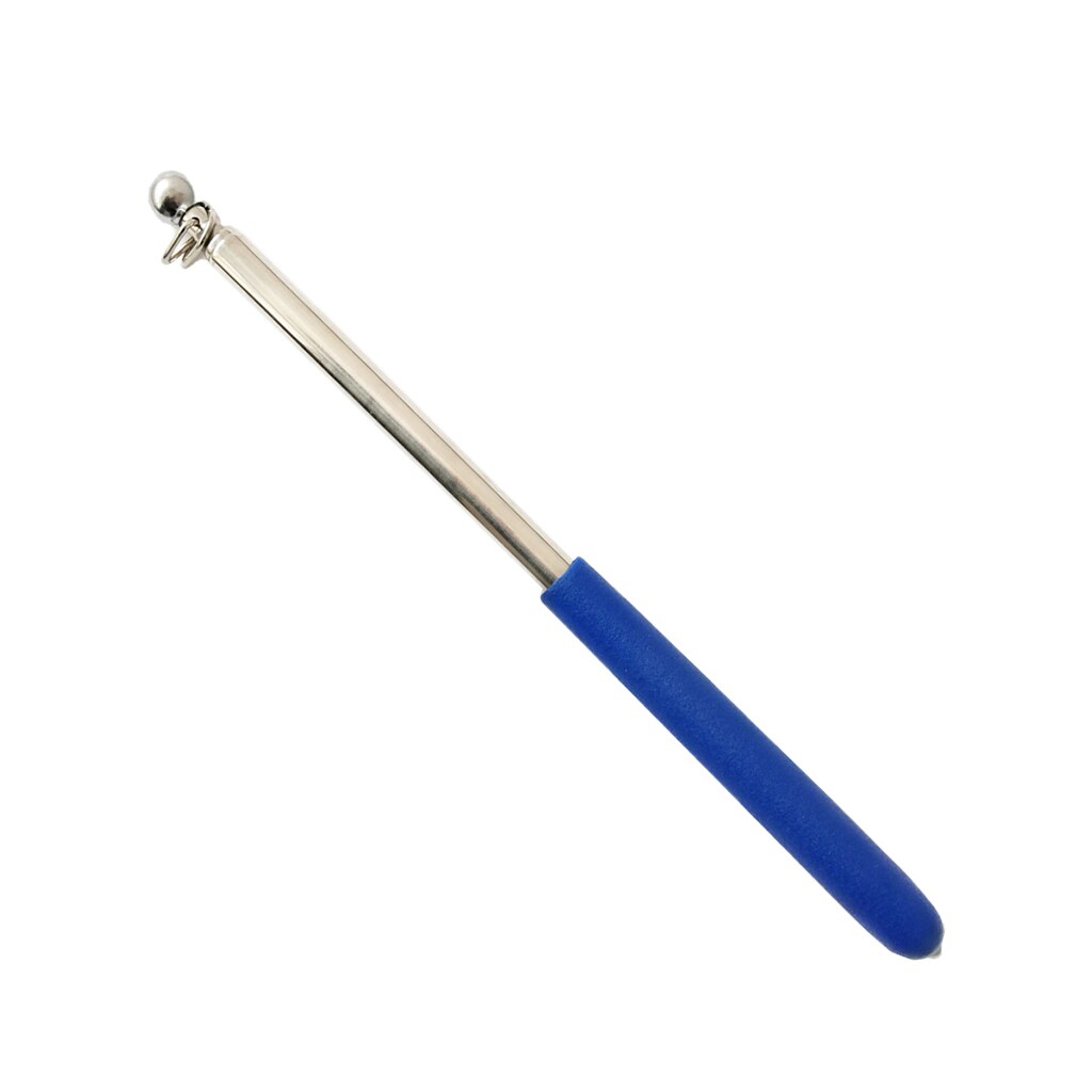 1m Portable Extendable Telescopic Stainless Steel Flagpole Banner Guide Pole for Outdoor Parades Flags Windsock: Blue