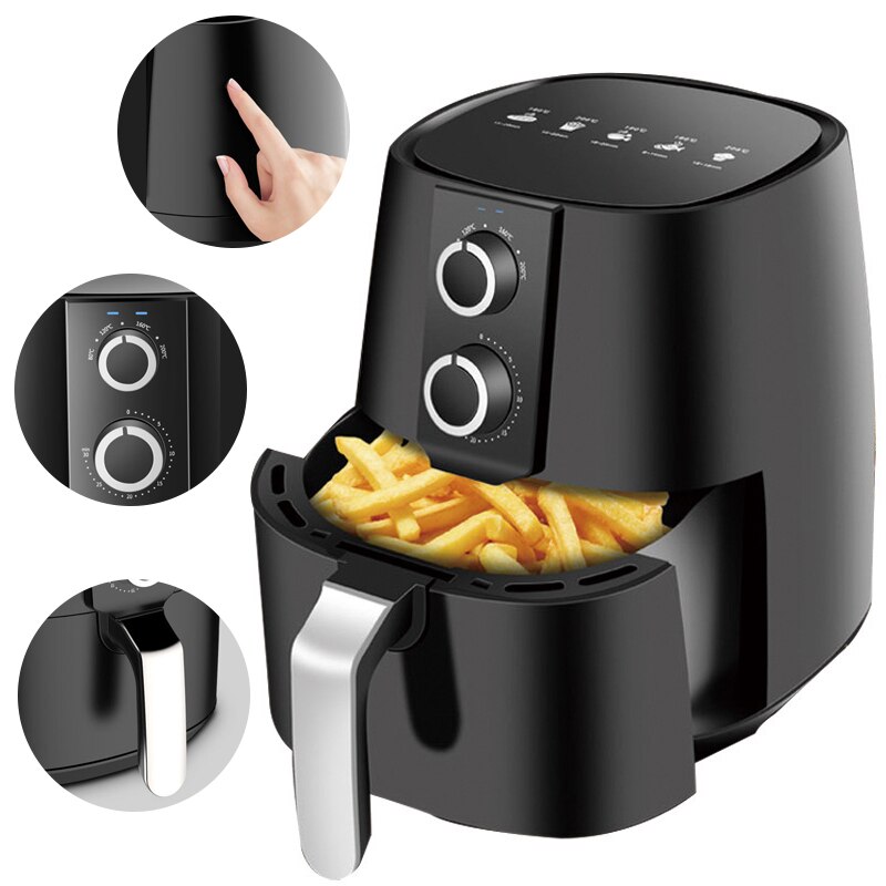 Household Air Fryer 5L Large Capacity Intelligent Smokeless Electric Fryer kitchen Oil-free Energy-saving French Fries Fryer