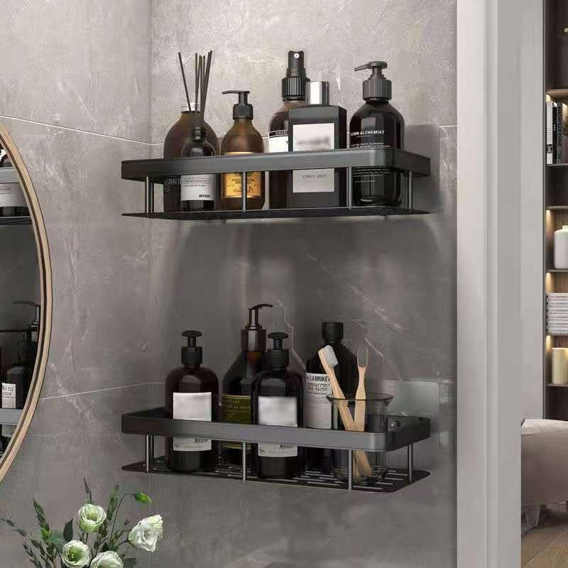 1-3pcs Bathroom Shelf Kitchen Storage Organizer Aluminum Alloy Shampoo Rack Shower Shelf Bathroom Accessories No Drill Shelf