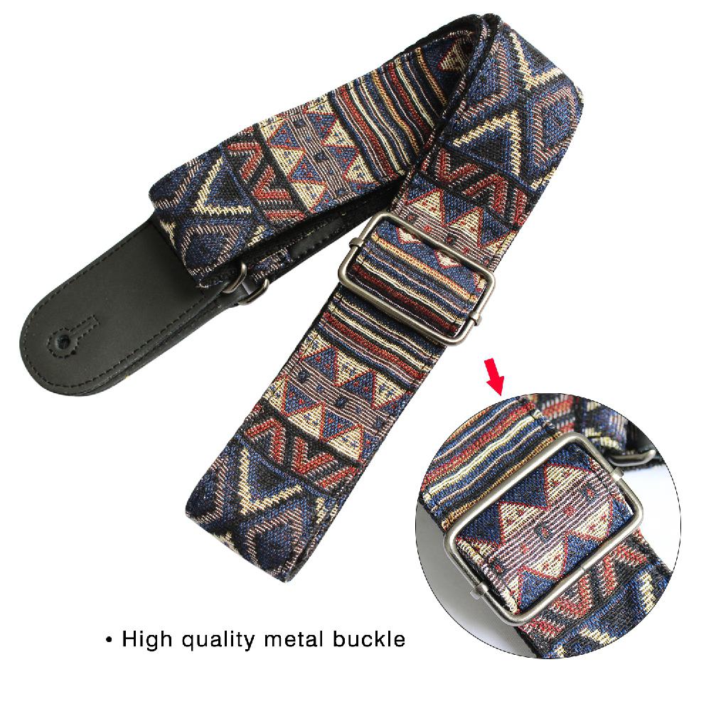 Flanger vintage nationale stijl akoestische elektrische gitaarband jacquard borduurband