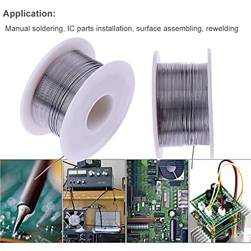 4 stk tin bly tin tråd smelte kolofonium kerne lodde loddetråd rulle 0.3mm 0.4mm 0.5mm 0.6mm 2%  flux spole svejselinje