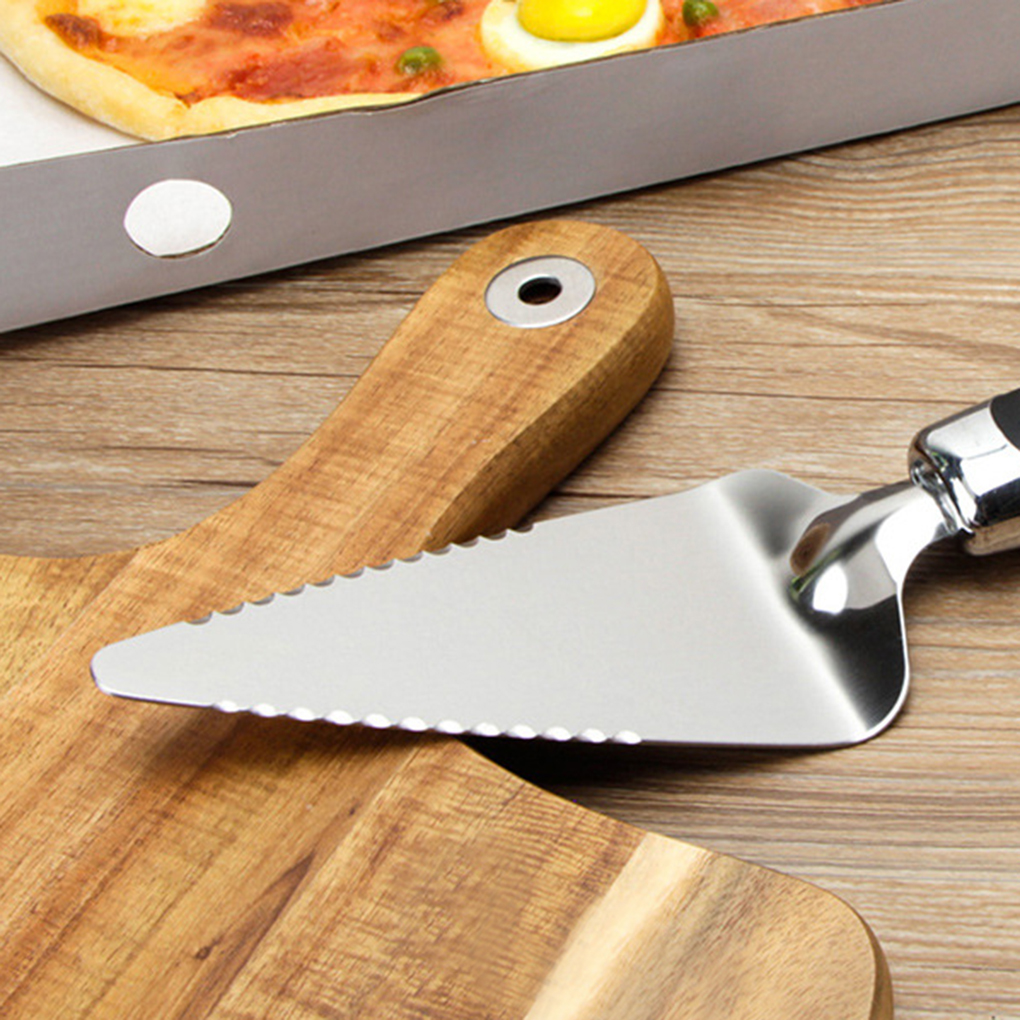 Stainless Steel Pizza Food Spatula Cake Server Baking Tool Cheese Pizza Serving Spatula Scraper With PP Handle