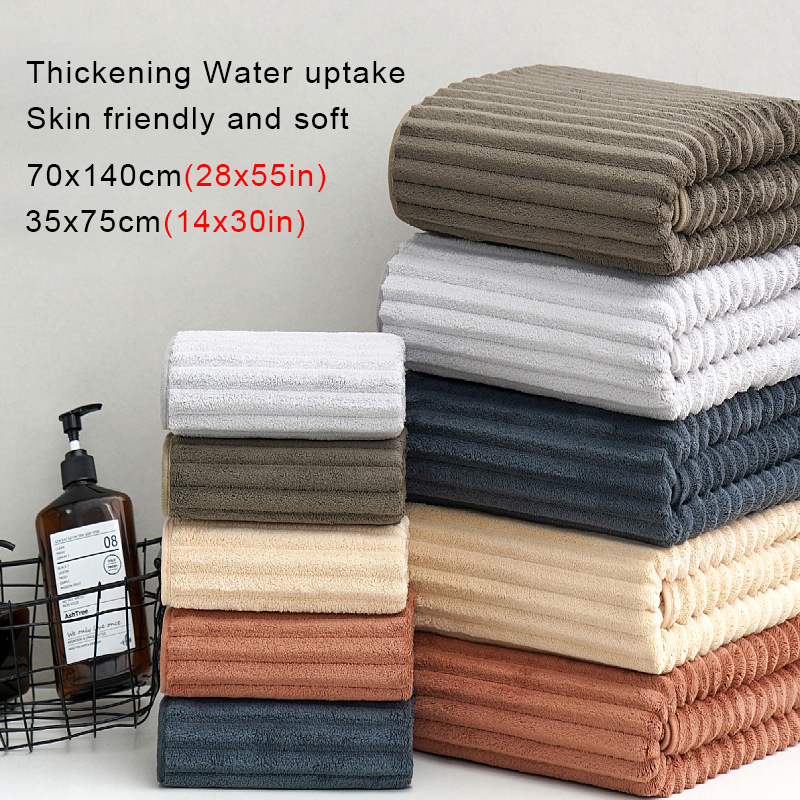 Coral Fleece Towel Bath Towel Quick and Easy to Dry Soft Absorbent Towels Bathroom Hotel Eco-Friendly Beach Towel For Home