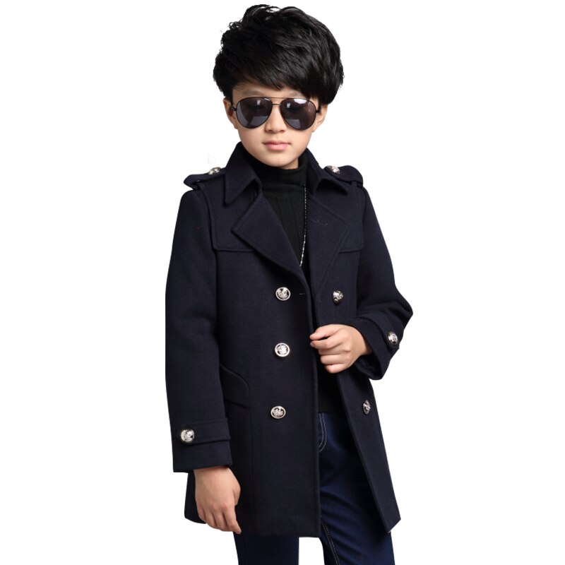 Rooster Kinderen Jas Wollen Jas Voor Jongens Mode Herfst Winter Jas Jongen Windjack Kids Winter Overjas