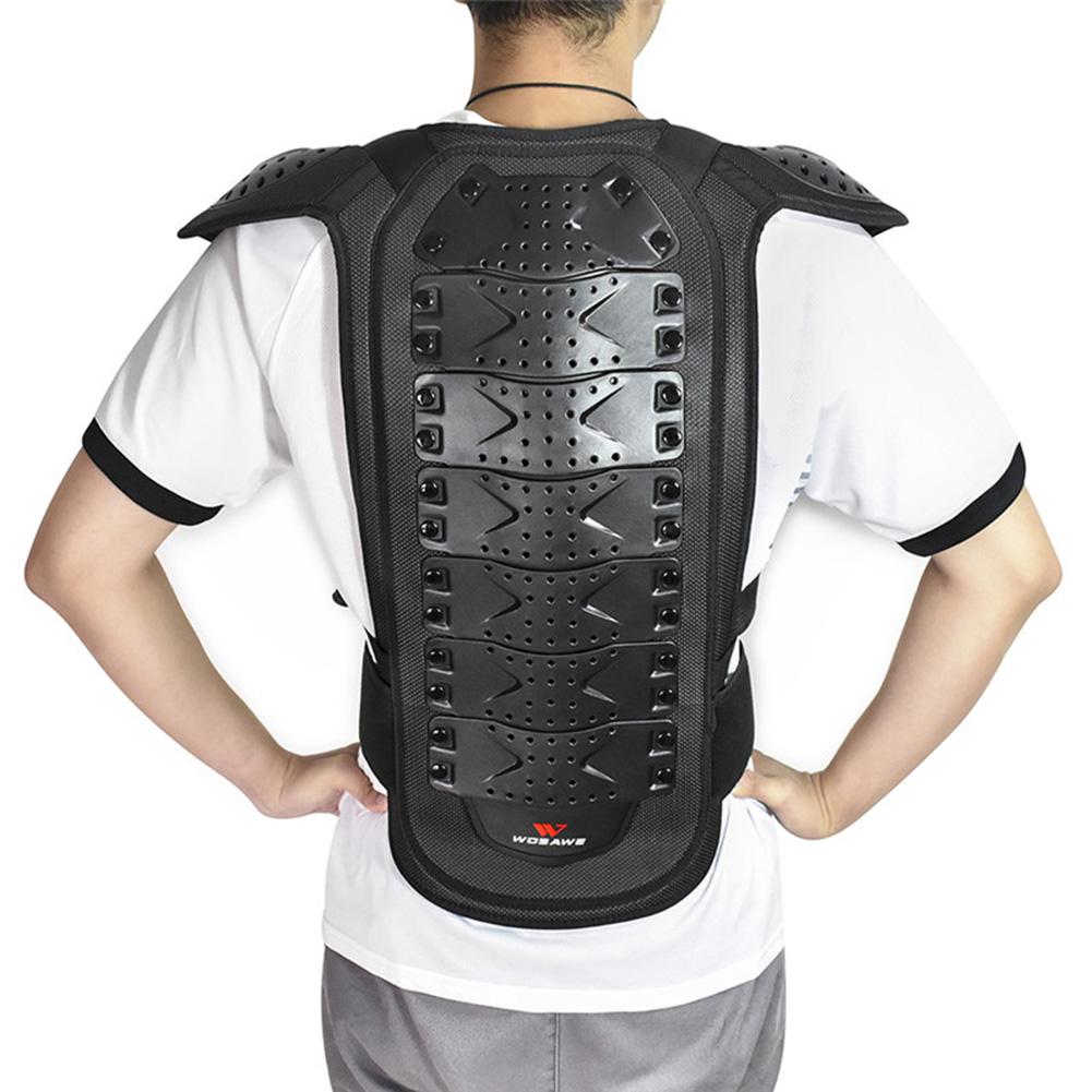Voksen beskyttelsesvest bryst rygsøjle beskytter rustning cykelvest med justerbar spænde mtb vejcykeludstyr skøjteløb armo