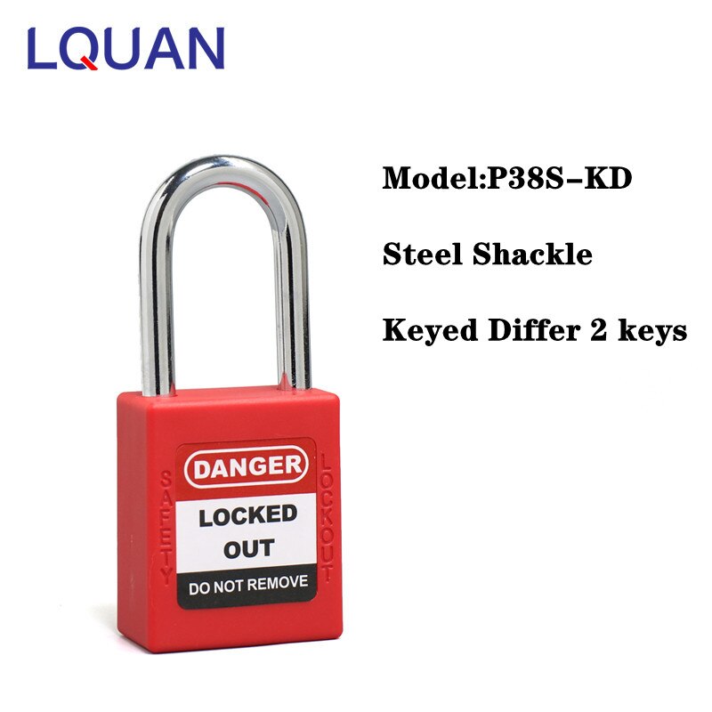 Serrure de sécurité industrielle, toutes sortes de cadenas en plastique ABS, corps LOTO: P38S-KD