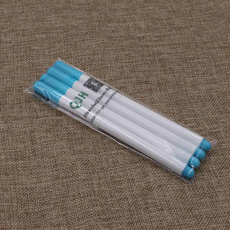 4 pçs marcadores de ponto solúvel ponto cruz água canetas apagáveis ilhó tinta tecido marcação canetas diy bordado ferramentas costura: Azul