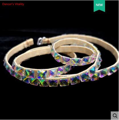 Für Frauen Bauchtanz Zubehör Bunte diamant Taille Gürtel Für Bauch Tanzen Kette Schmuck Kette: L 76cm
