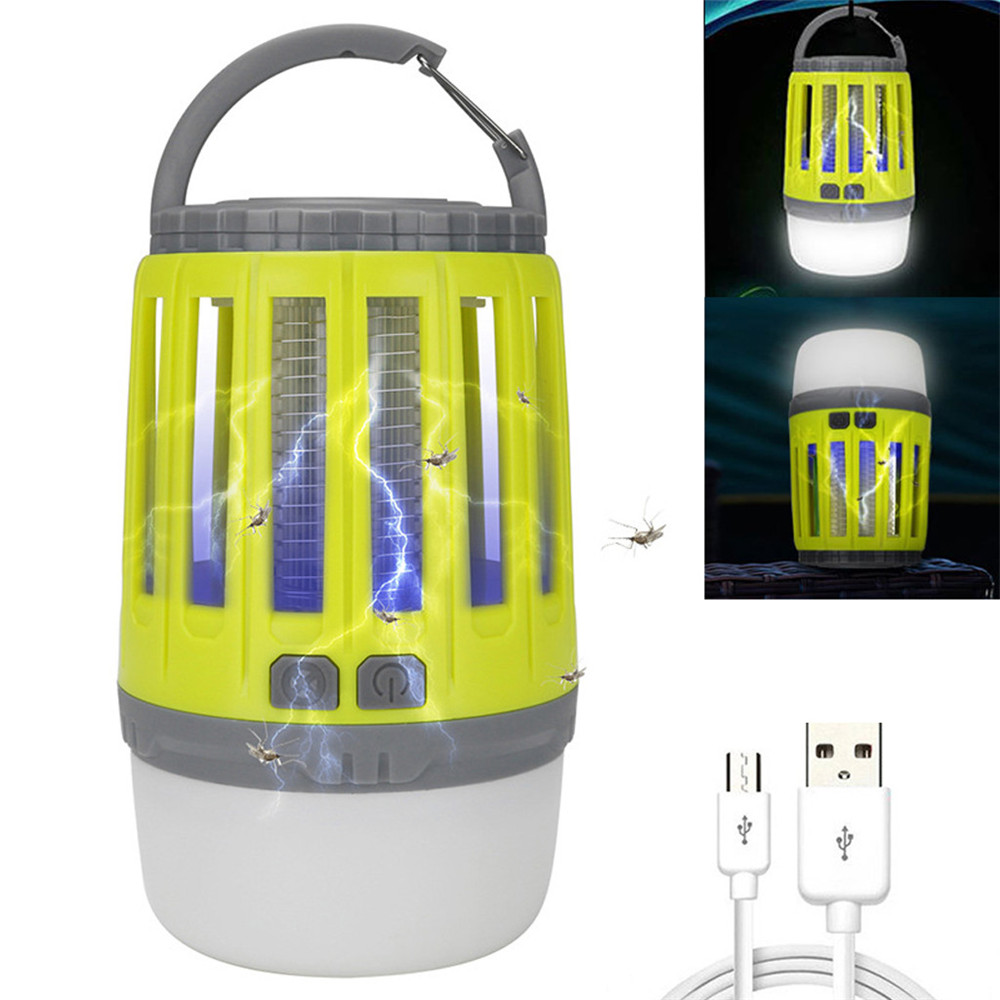 Draagbare Waterdichte USB Bug Zapper LED Camping Lantaarn Muggen Killer Outdoor USB opladen