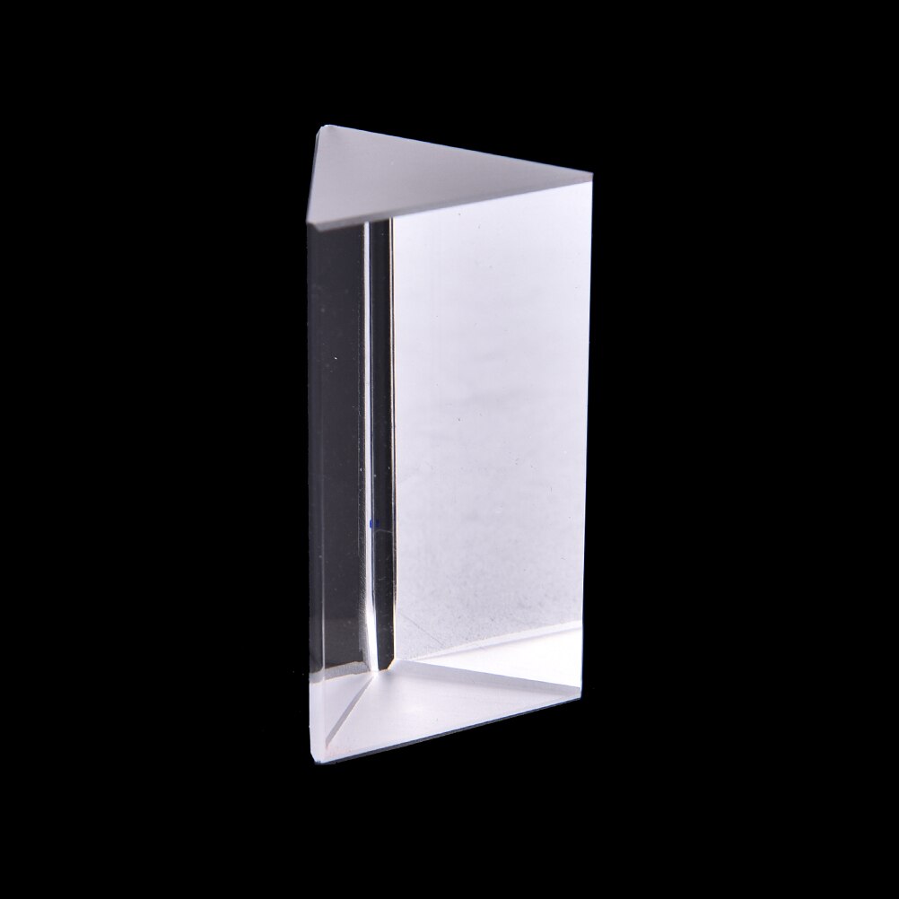 Prismas triangulares de 5 cm para enseñanza de vidrio óptico, Prisma óptico de espectro de luz de Triple física para experimentos de física