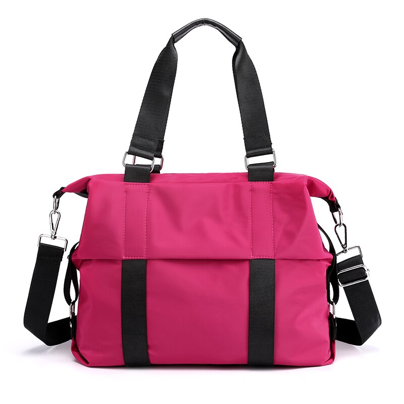 2022 Women&#39;s Shoulder bag Korean Female Handbag Large capacity Messenger Bag Ladies Nylon Tote Crossbody Bags Bolsas: Hot Pink