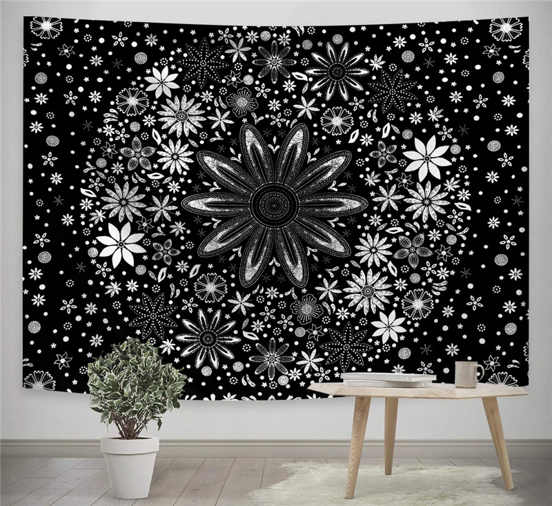Bohemian wandtapijt mandala wanddecoratie strandmat handdoek polyestervezel mandala wandtapijt bedsprei woondecoratie