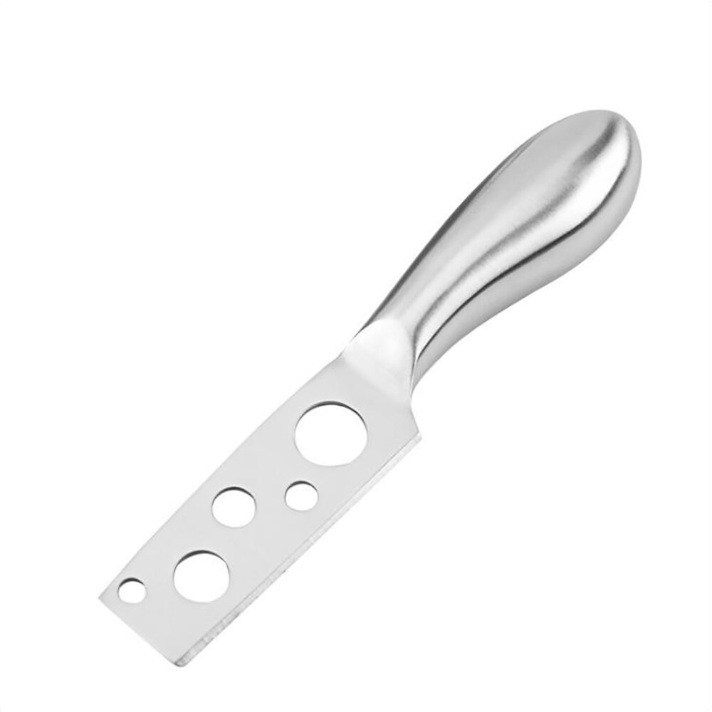 Kjøkkenutstyr bakeverktøy i retrostil multifunksjonelt rustfritt stål smiley ostebestikk 1pc sølvkniv: Prikk firkantet kniv