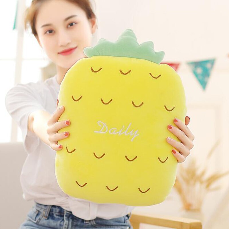 52cm Fruits Plush Plant Toys Pineapple Cartoon Cute Stuffed Doll Banana Carrot Cushion Anti Stress Cushion Pillow Home Decorate