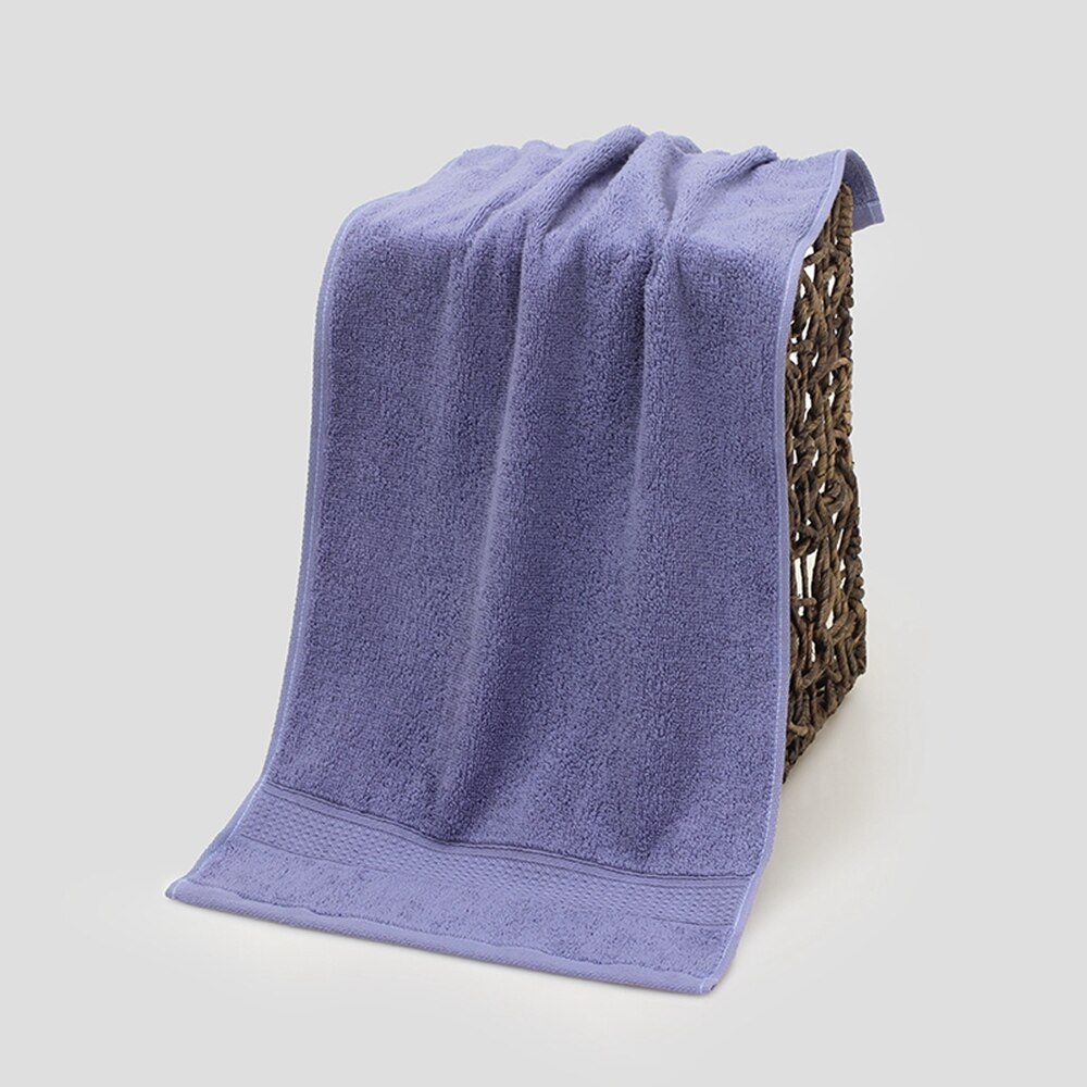 100% Cotton 33*72cm Face Towels Absorbent Thick Pure Bath Towel Bathroom Hand Face Shower Towels Home Hotel for Adults: Violet blue