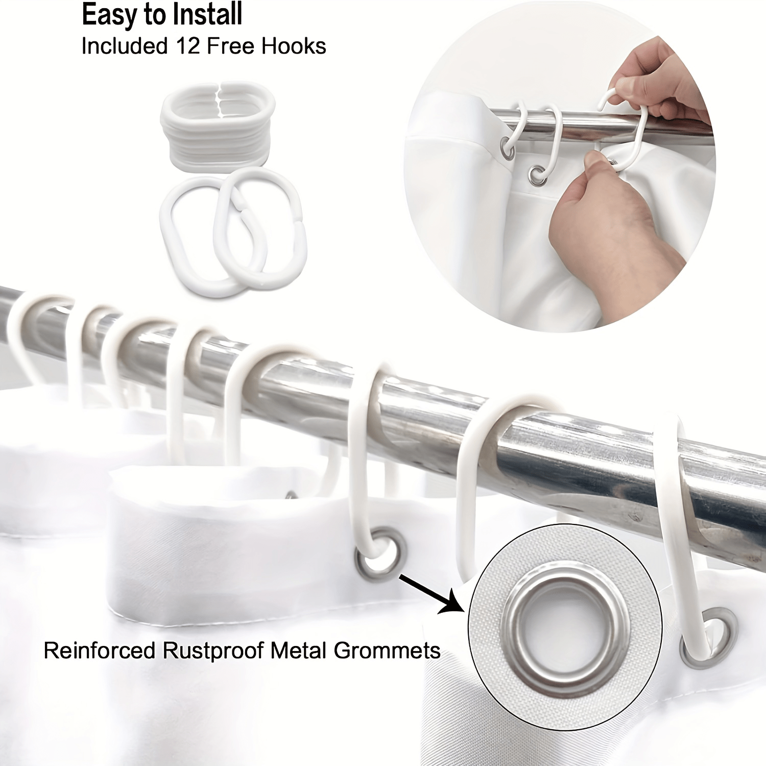 1 cortina de ducha de mariposa con purpurina rosa, decoración de baño perfecta para todas las estaciones, privacidad de la ducha | Cortina impresa digital