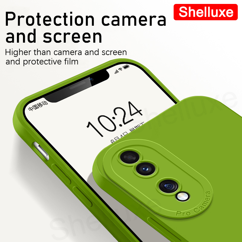 Til honor 90 cover shelluxe firkantet flydende silikone blødt cover til huawei honor 90 lite 70 50 honor 70 stødsikkert telefoncover