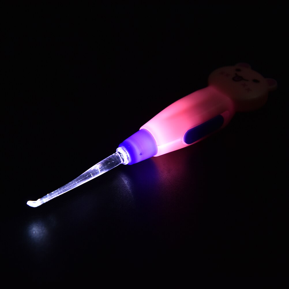 Lichtgevende Oor Spuit Oor-Picker Product Led Cartoon Oor Zorg Lepel Kind Schoonmaken Tool Oorsmeer Met Licht Lepel Graven