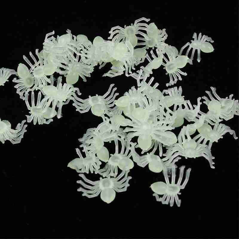 Czarny świetlny mały pająk aprilis głupcy zabawki akcesoria 4.5*3cm dzień dekoracji Diy skomplikowana zabawka hurtownia