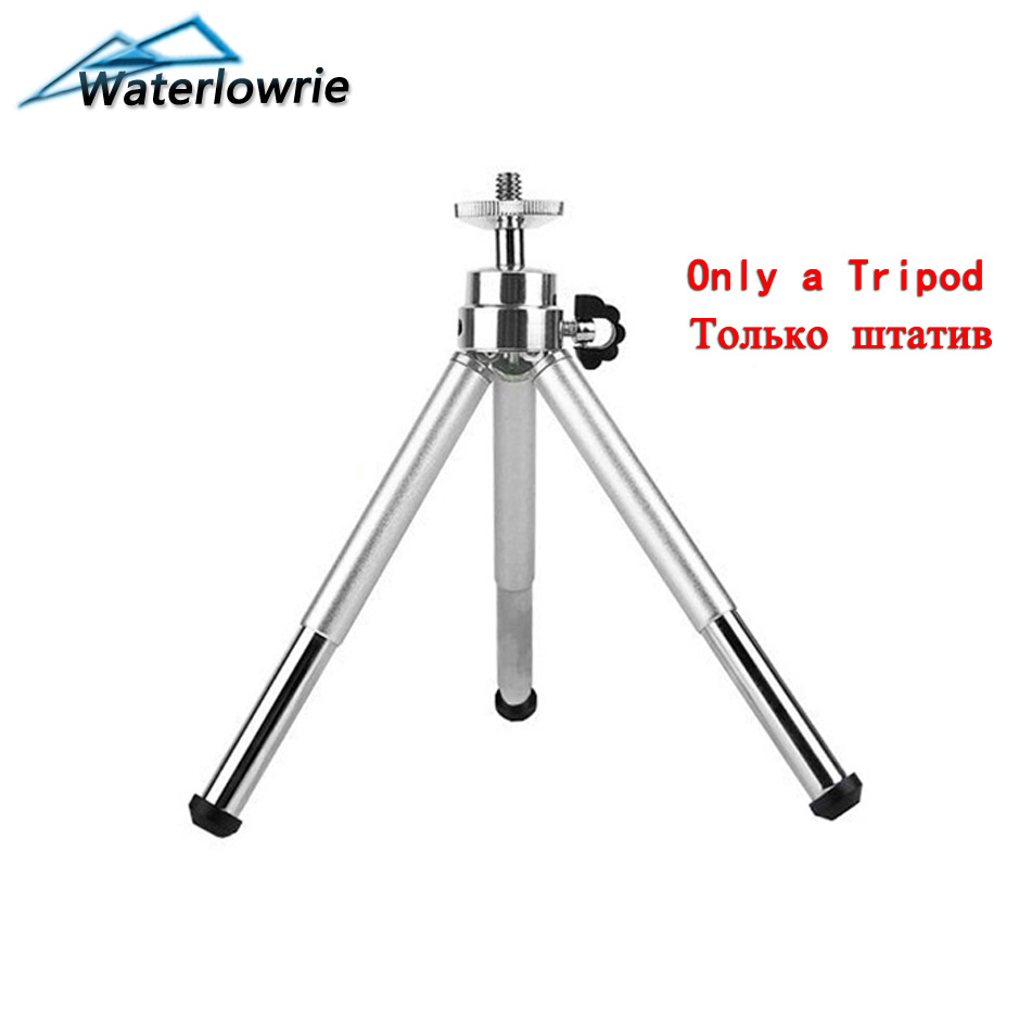 Trípode de cámara portátil Waterlowrie, Mini soporte de teléfono móvil para Yi Gopro SJCAM y Samsung Xiaomi Huawei, accesorios de teléfono: Silvery Tripod