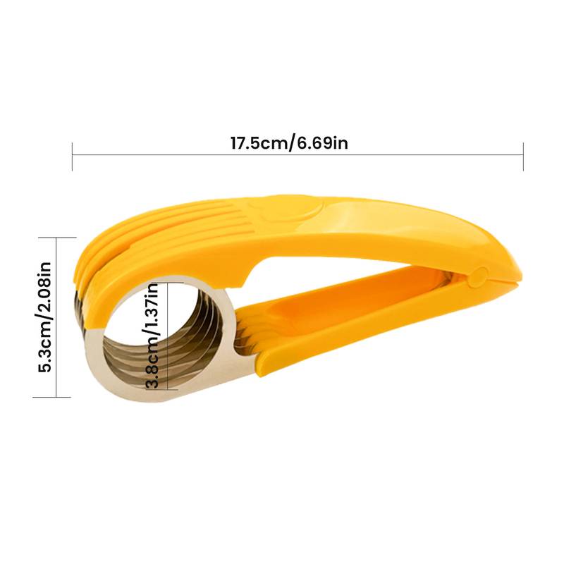 Multifunctionele groentesnijder, bananensnijder, komkommersnijder, draagbare handmatige fruit- en groentesnijder, keukengadget voor thuisgebruik