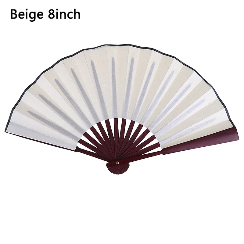 Éventail chinois pliable en bambou de couleur unie, 1 pièce, fournitures de fête à domicile pour hommes/femmes: BGS